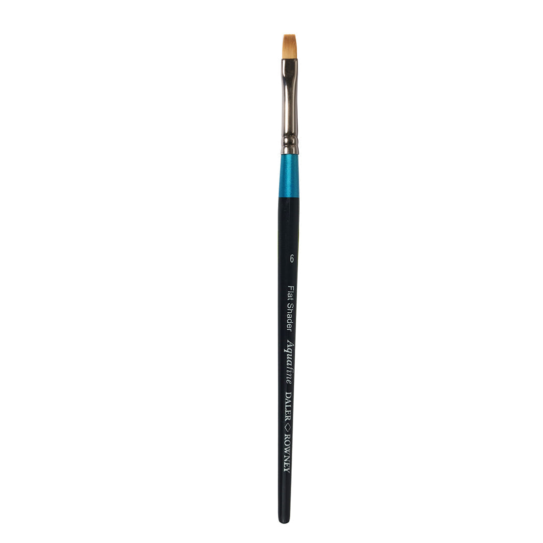 DALER ROWNEY Aquafine synthetic watercolor brush with short handle, flat shader