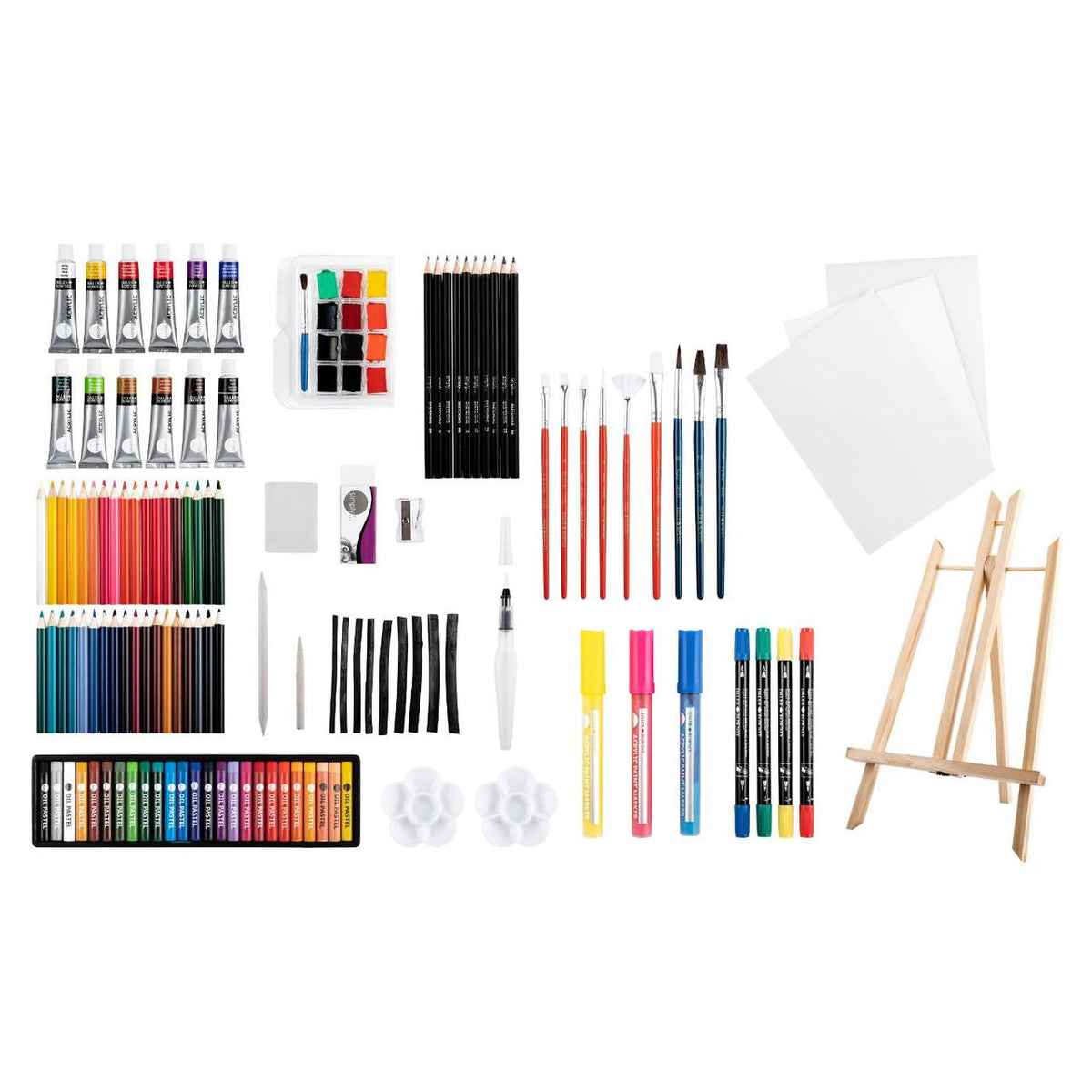 Daler-Rowney Art Set with Canvas and Easel, 215 Pieces — image 1