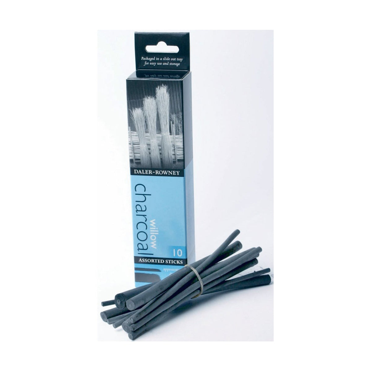 DALER ROWNEY Assorted Charcoal Sticks 2-10 mm - 10 pcs