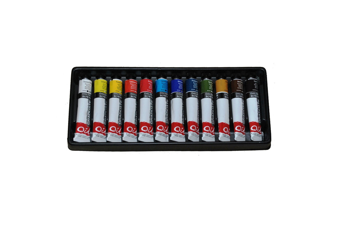 DALER ROWNEY D&R Graduate Oil Paint Set 12 x 22 ml