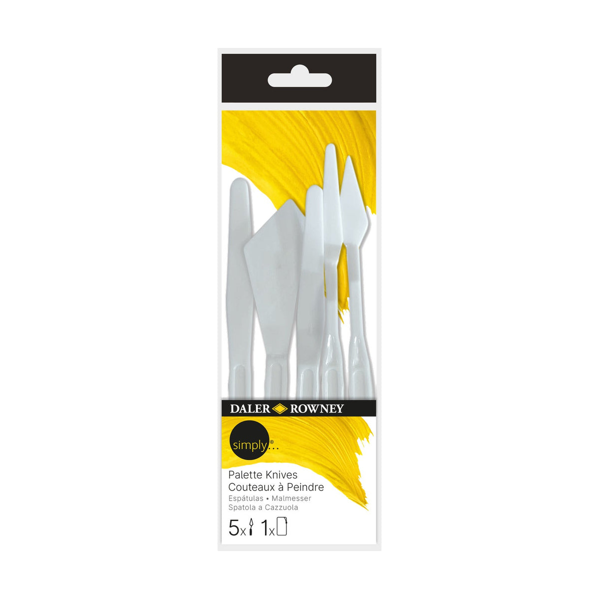 DALER ROWNEY D&R Simply Plastic Palette Knives Set of 5
