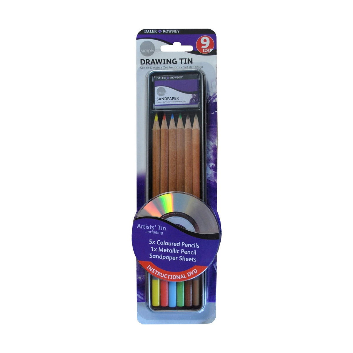 DALER ROWNEY D&R Simply Sketching Set with Accessories, Set of 9