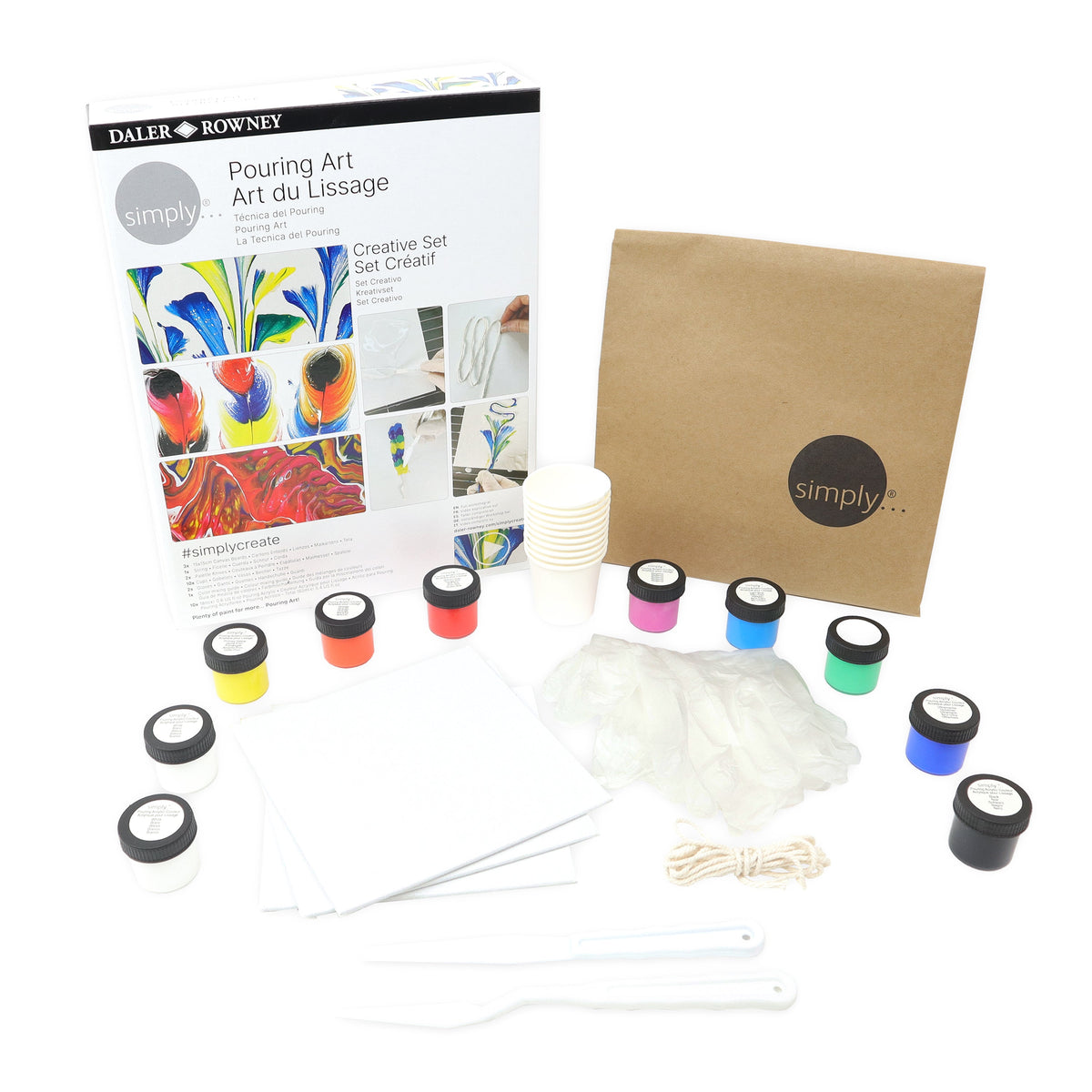 DALER ROWNEY D&R Simply Acrylic Pouring Set