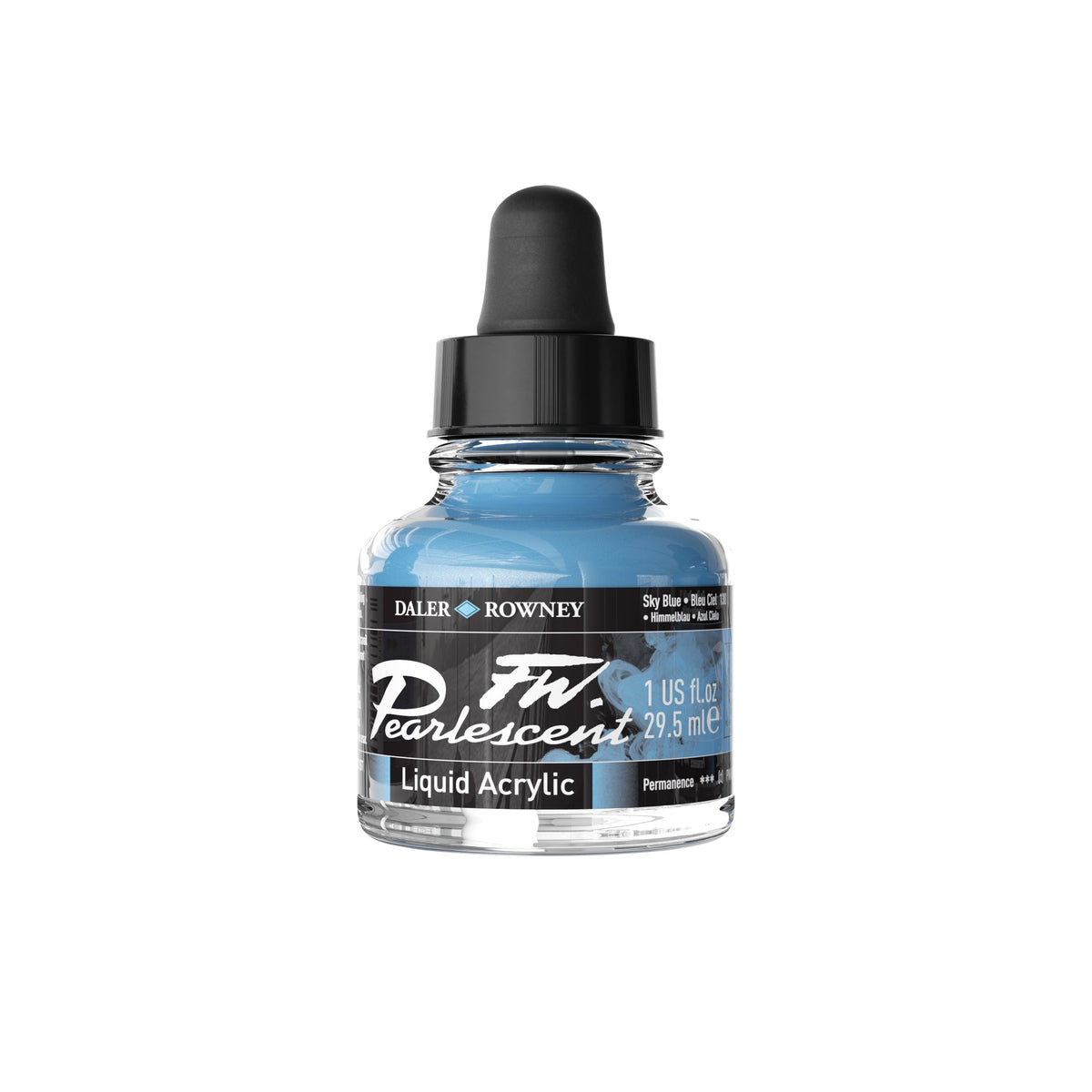 DALER ROWNEY FW Pearlescent Acrylic Ink 29.5 ml – Sky Blue