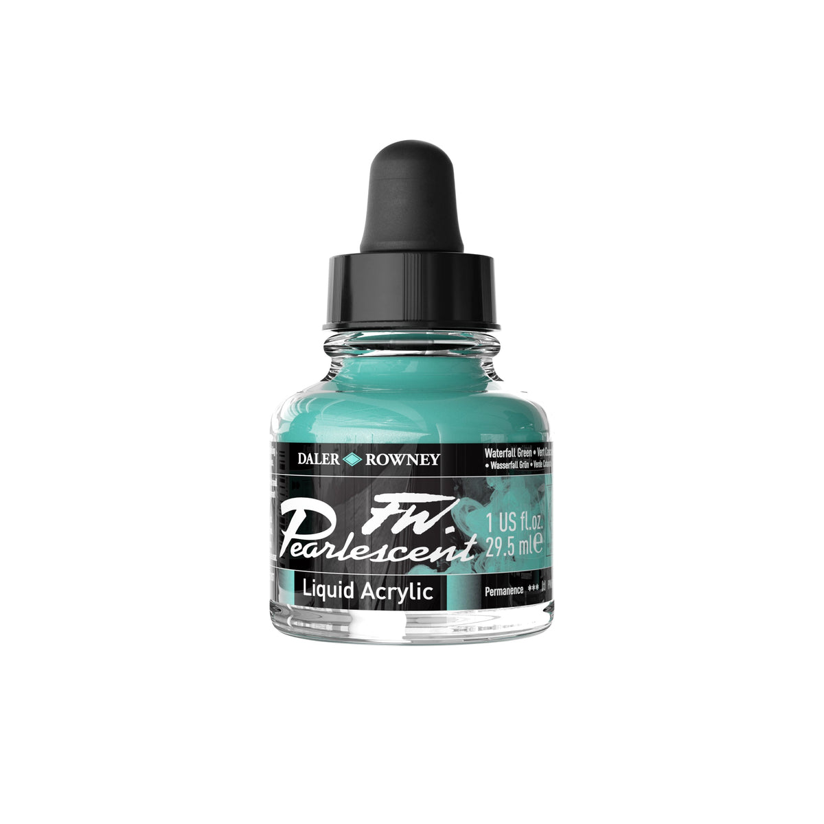 DALER ROWNEY FW Pearlescent Acrylic Ink 29.5 ml – Waterfall Green