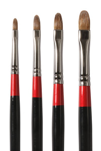 DALER ROWNEY Georgian Kolinsky Oil Brush, Sable Hair, Long Handle, Filbert