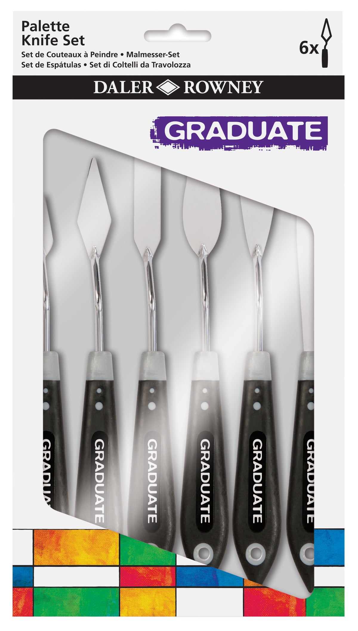 DALER ROWNEY Graduate Set of 6 Painting Palette Knives