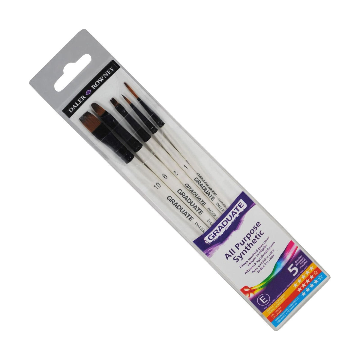 DALER ROWNEY Graduate Synthetic Brush Set - 5-piece set
