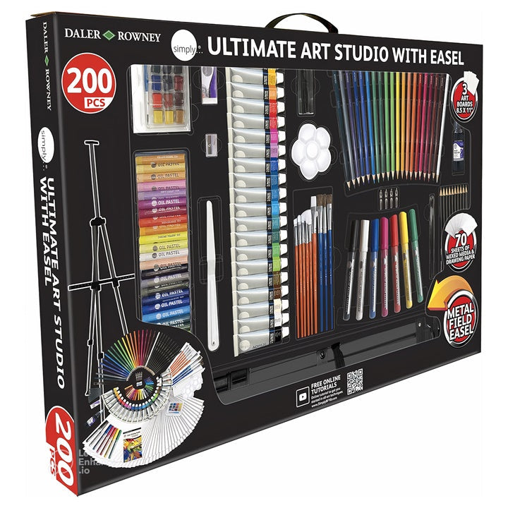 Daler-Rowney Large Art Set with Easel, 200-Piece — image 1
