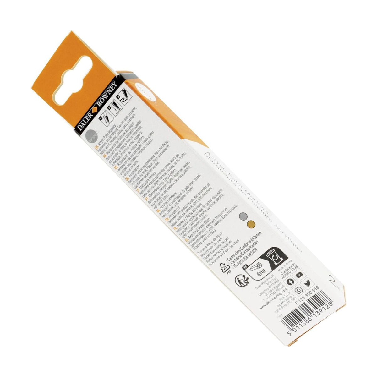 DALER ROWNEY Simply Acrylic Marker Set Gold and Silver 2 pcs