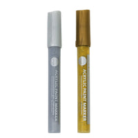 DALER ROWNEY Simply Acrylic Marker Set Gold and Silver 2 pcs