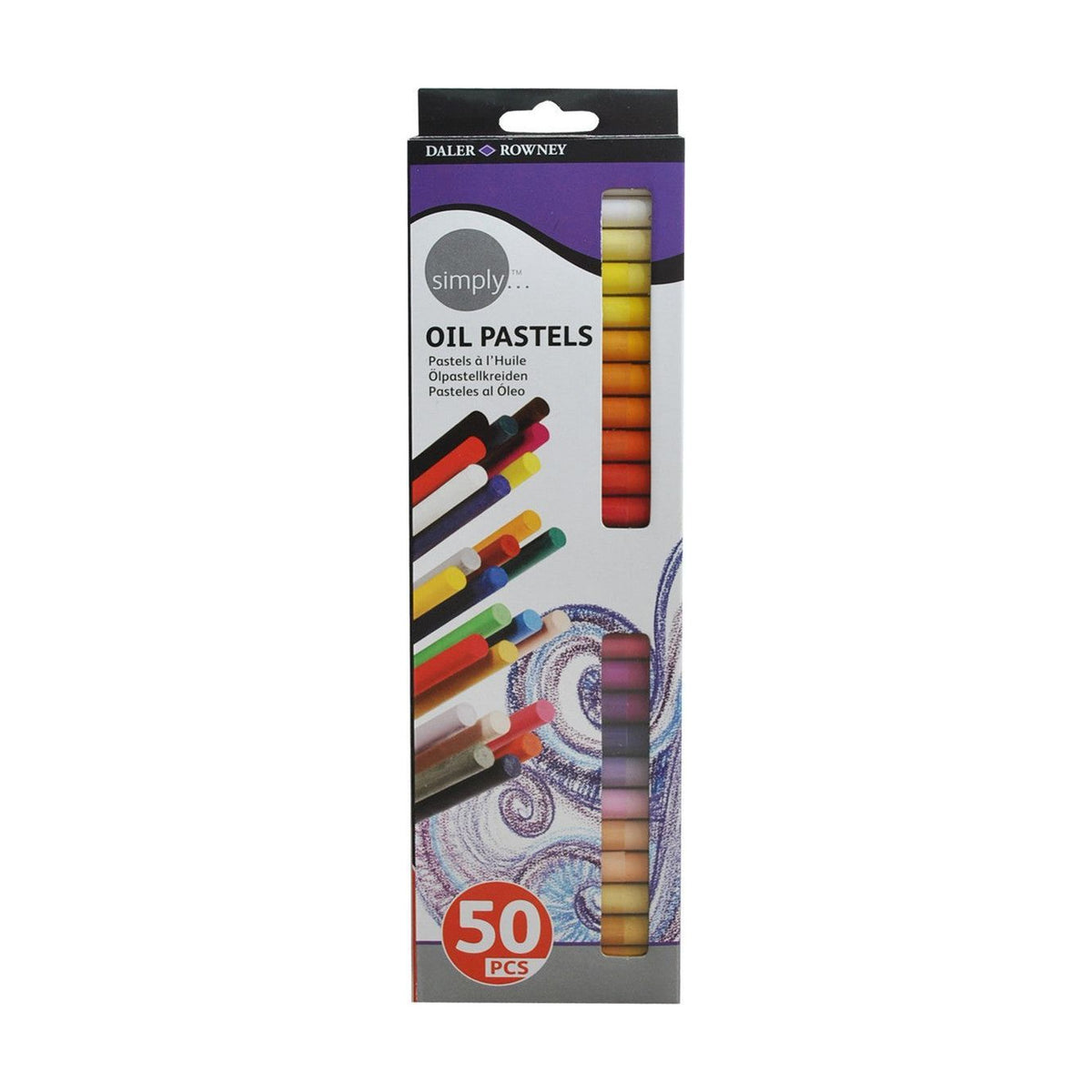 DALER ROWNEY Simply Oil Pastels, Set of 50