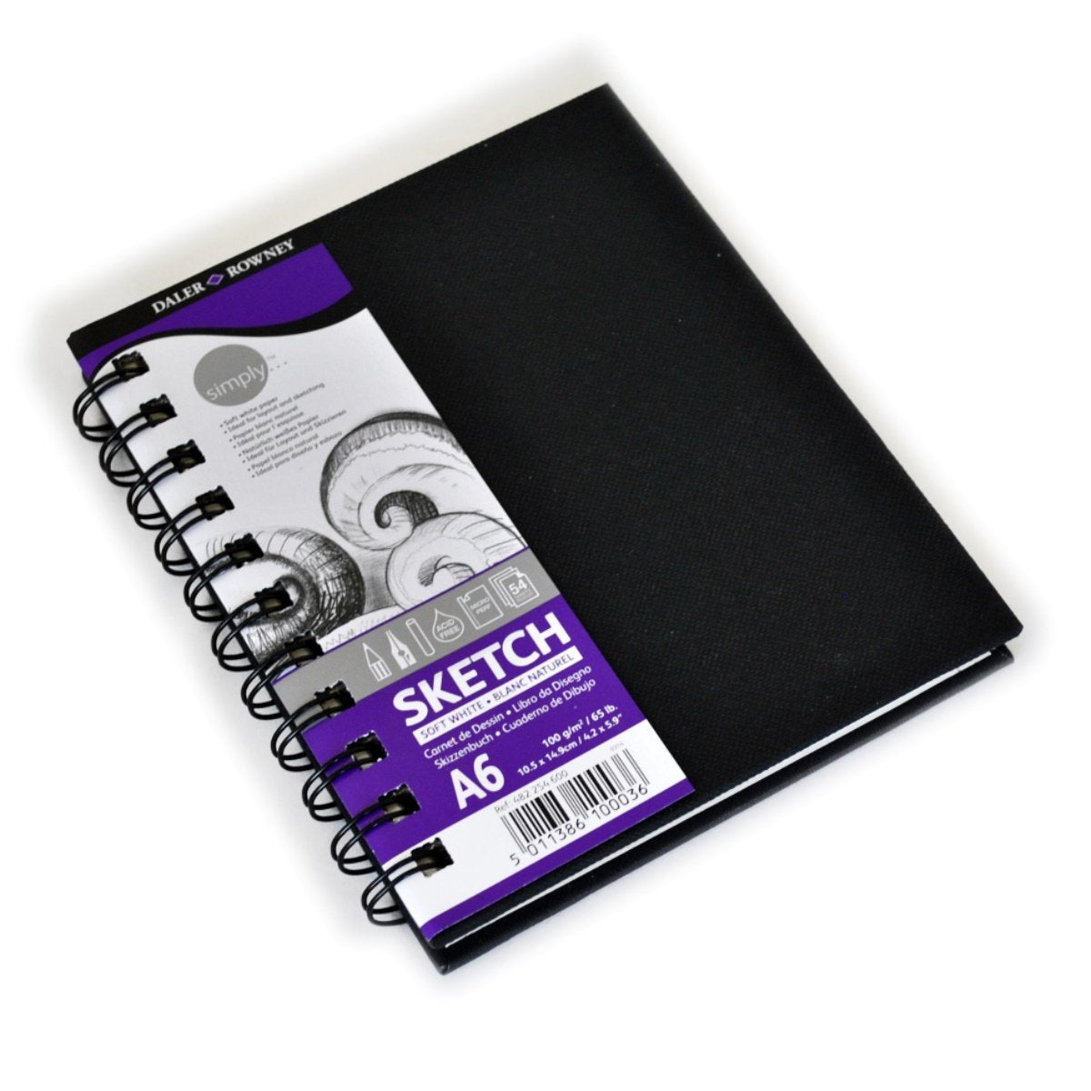 Daler-Rowney Simply Sketchbook A6, 100 g, 54 Sheets