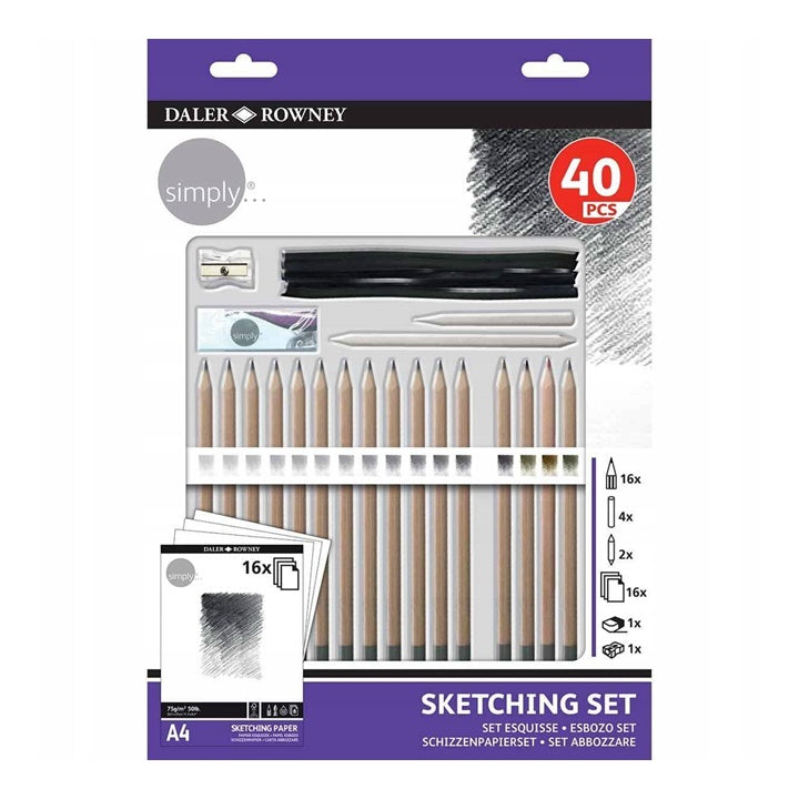 Daler Rowney Simply Sketching Set of 40