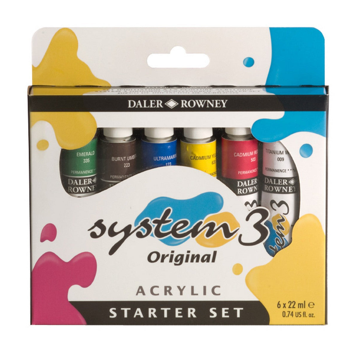 DALER ROWNEY System3 Acrylic Paint Set 6 x 22 ml