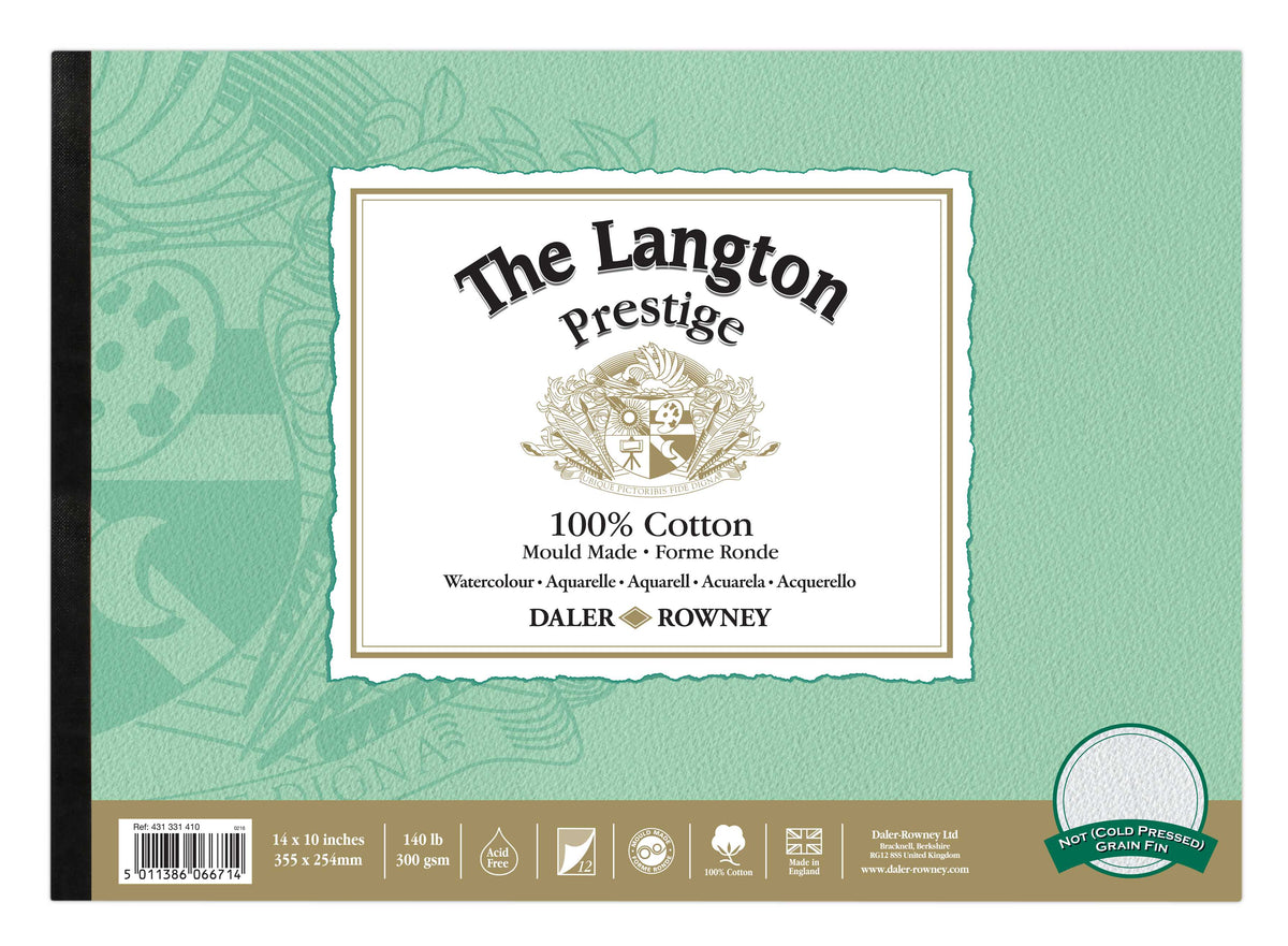 DALER ROWNEY The Langton Prestige Watercolor Pad, 300 g/m², 12 Sheets — image 1