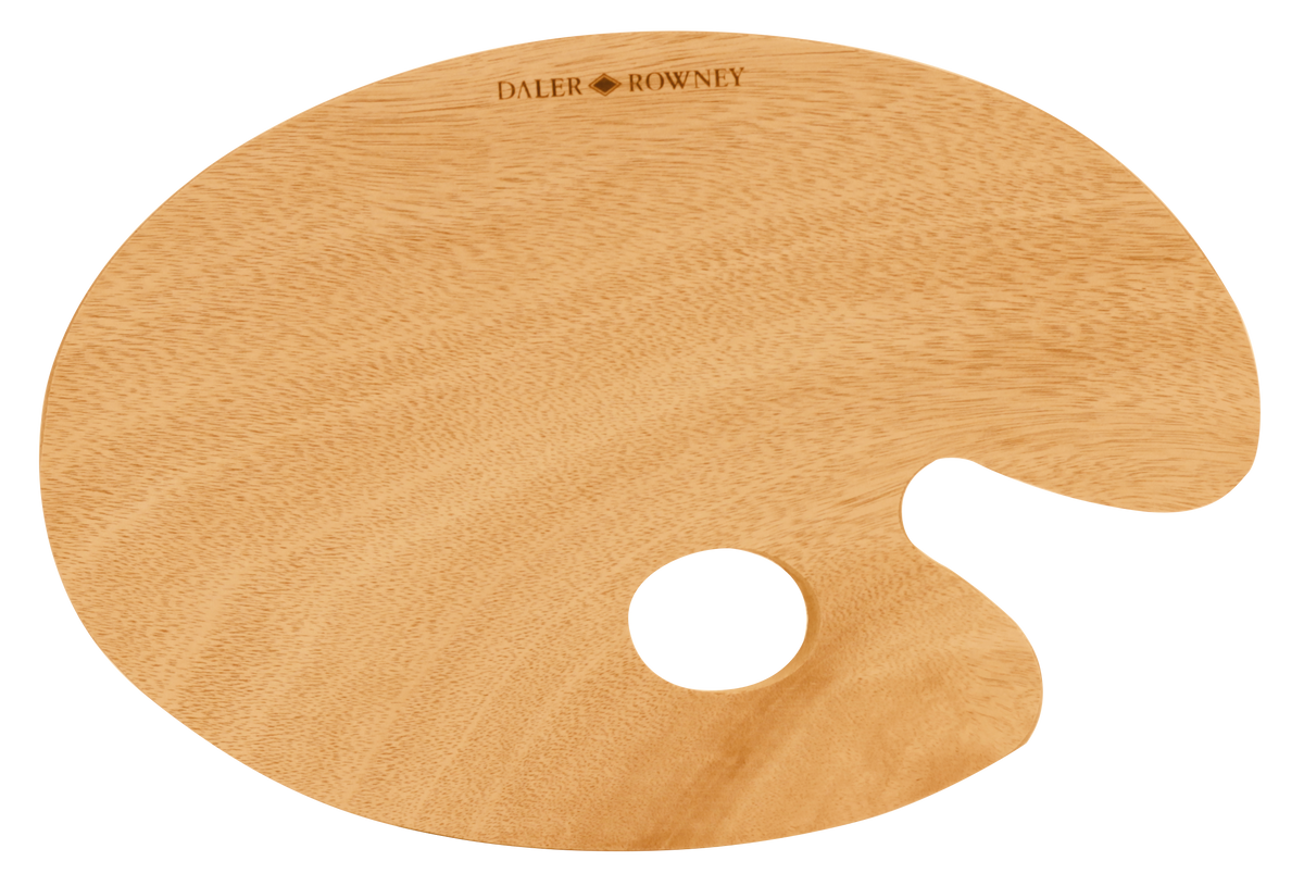 DALER ROWNEY Wooden Oval Painting Palette 20 x 30 cm