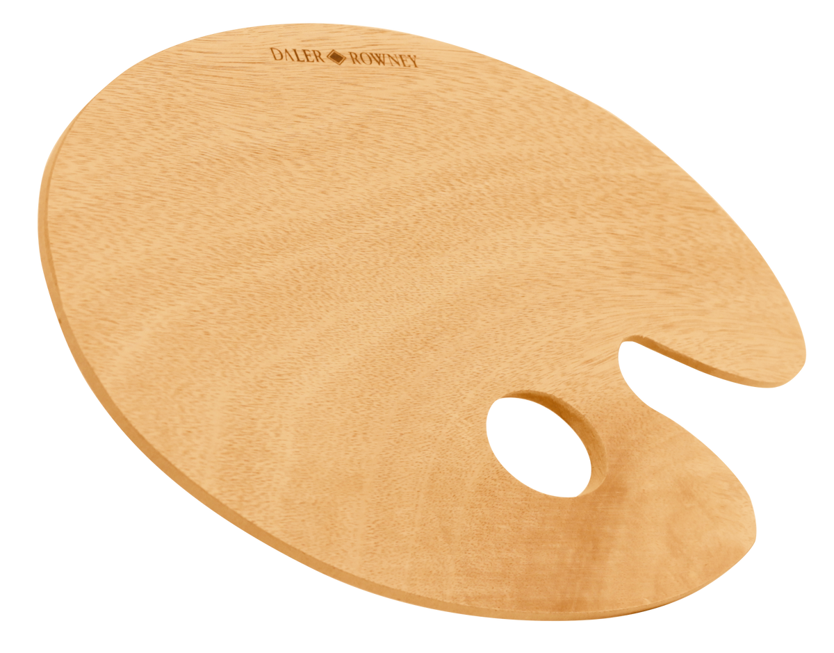 DALER ROWNEY Wooden Oval Painting Palette 20 x 30 cm