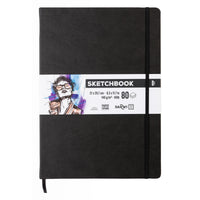 DARWI Black Sketch Pad A4 140 g 80 Sheets