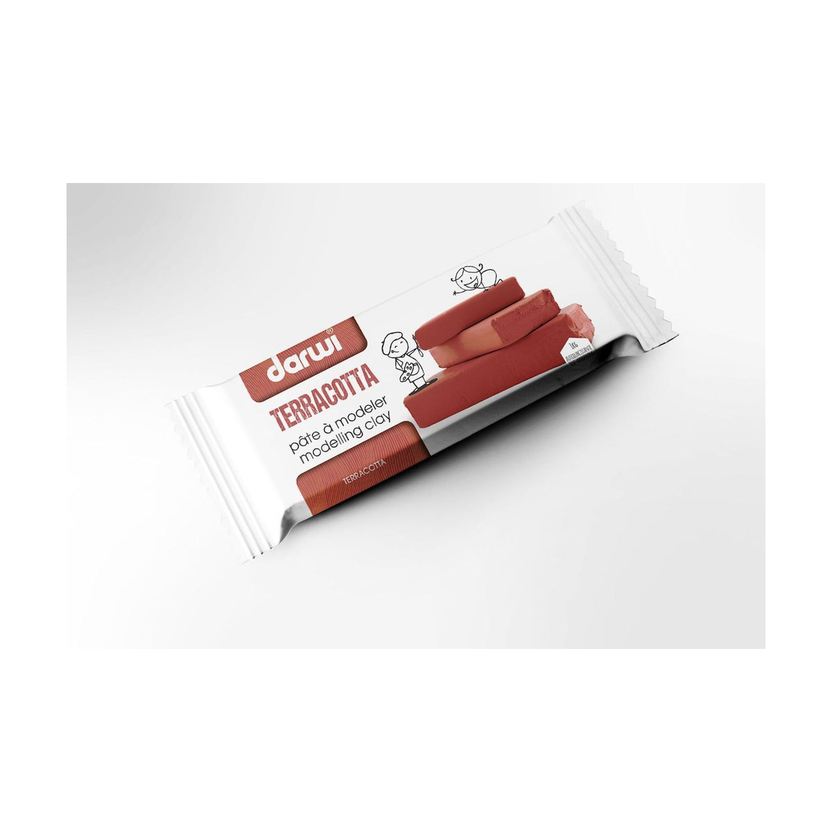DARWI self-hardening modelling clay 1000 g terracotta