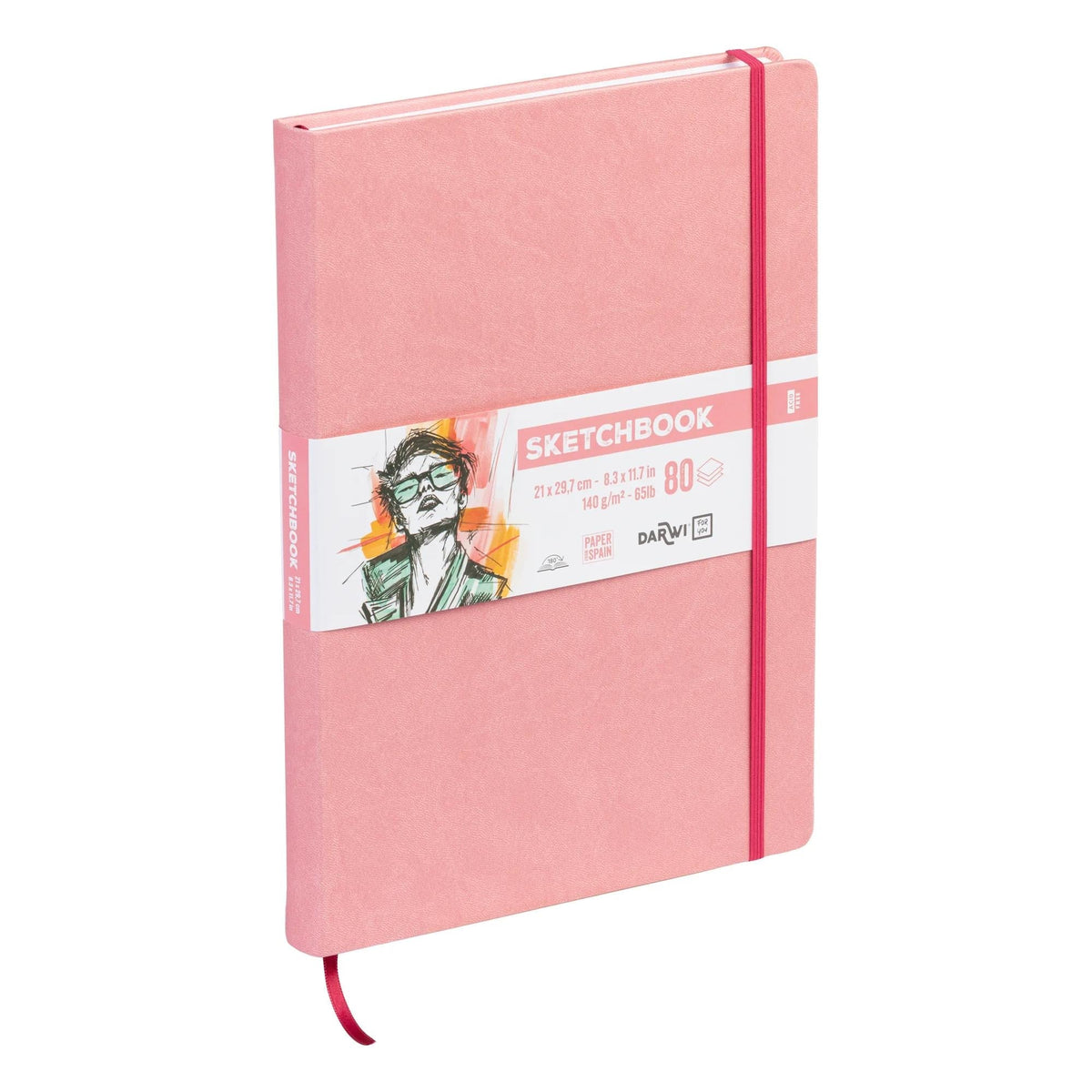 DARWI For You Soft Pink A4 Sketch Pad - 140 g/m², 80 Sheets