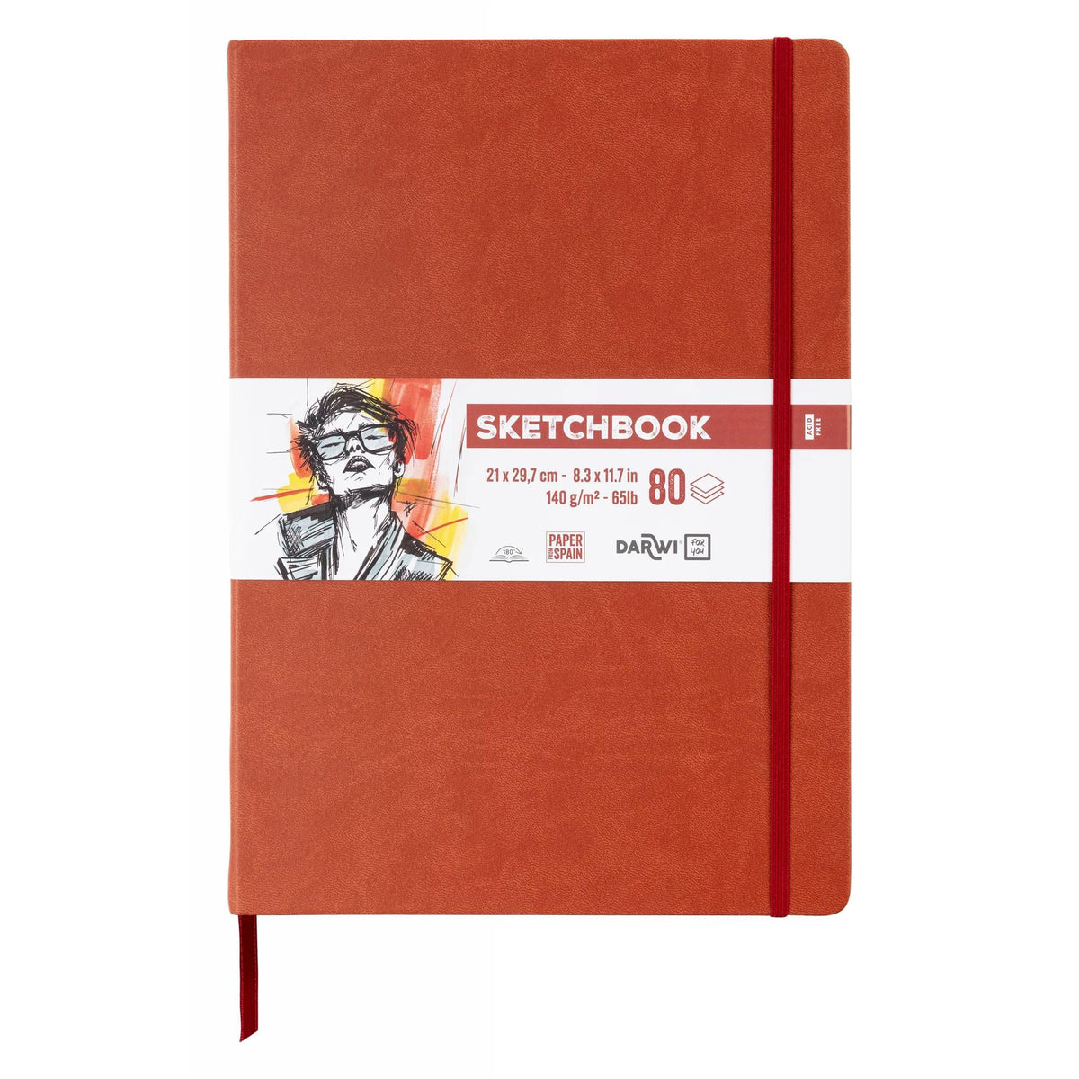 DARWI Sketchbook Terracotta A4 140 g 80 sheets