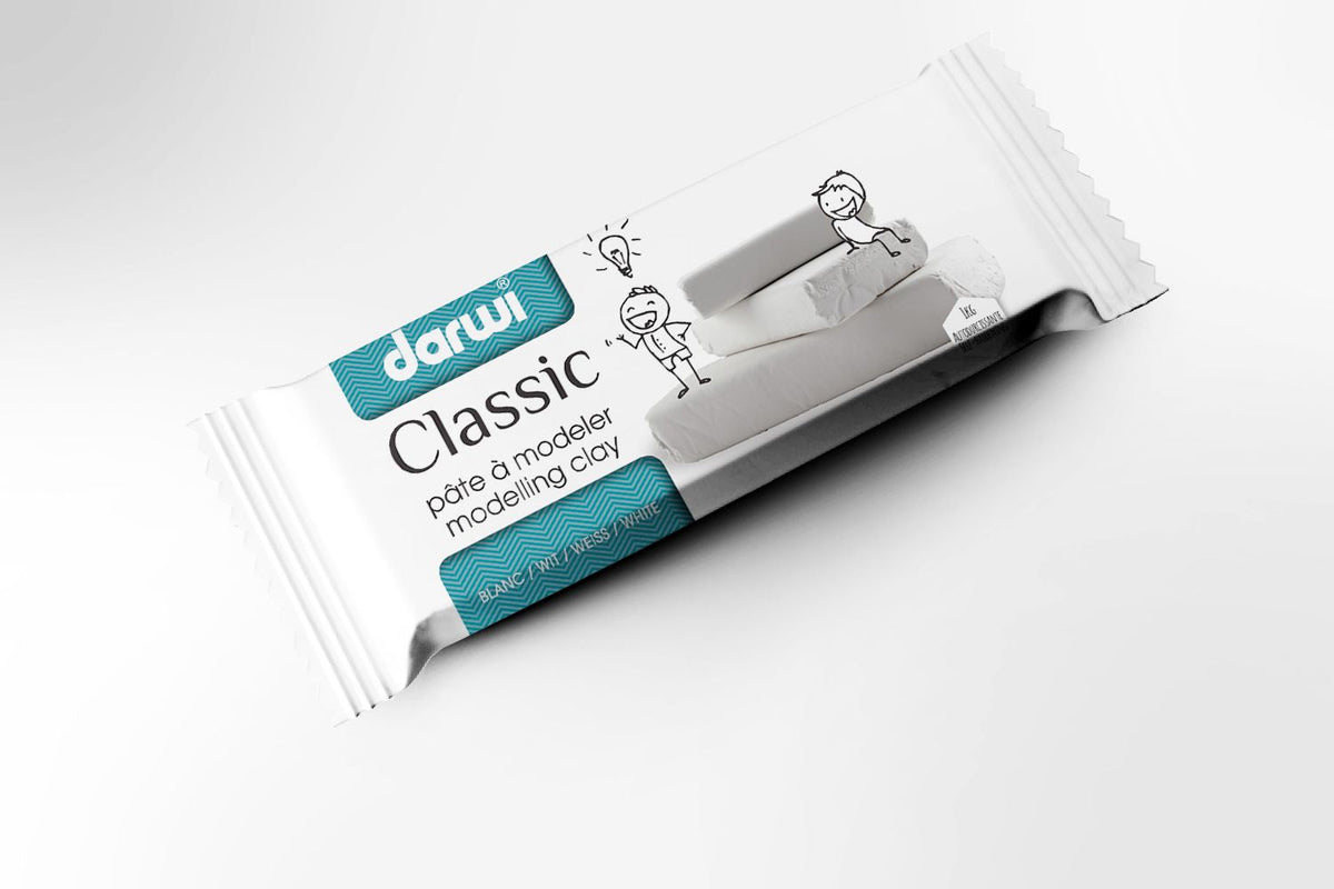 DARWI White Air-Dry Modeling Clay, 1000 g