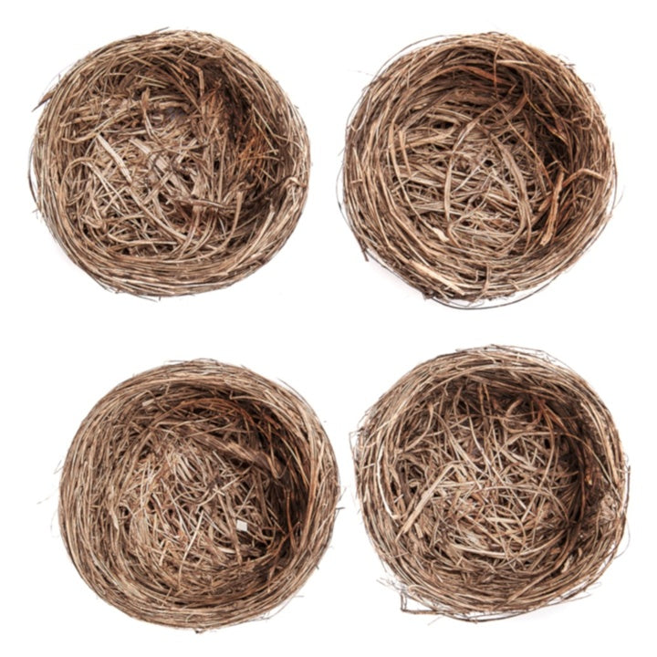 Decorative Natural Nests, 9 cm, Set of 4