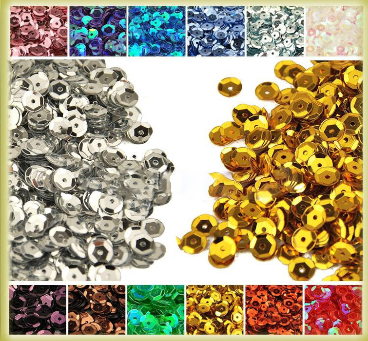 Decorative Sequins with Holes - 15 g | various colors