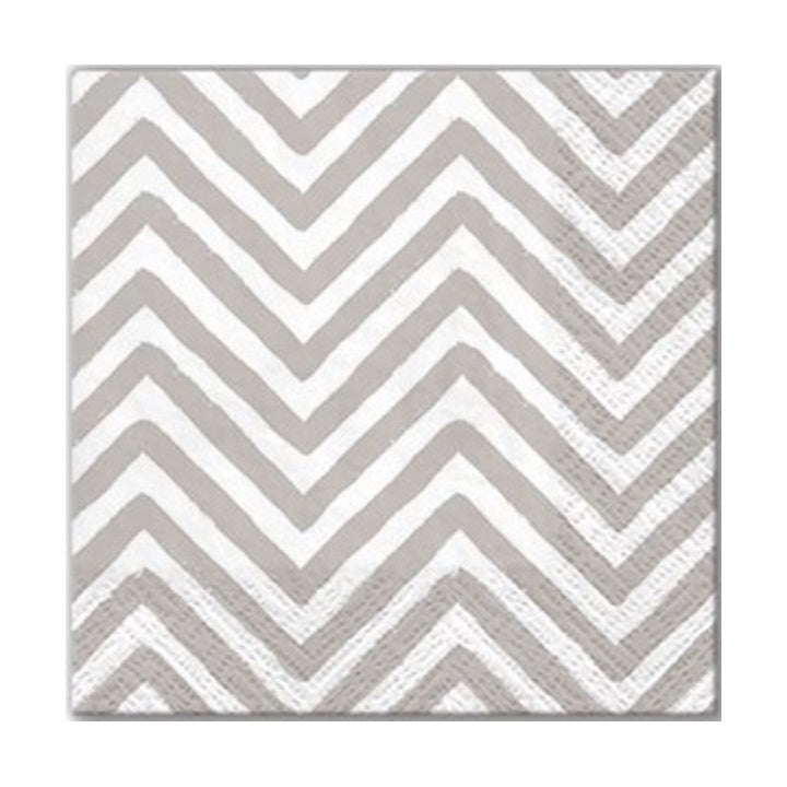 Decoupage Napkins - Big Chevron Gray - 1 pc