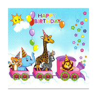 Decoupage Napkins - Birthday Train - 1 pc