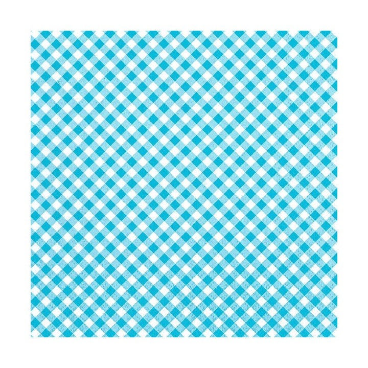 Decoupage Napkins - Blue and White Checks - 1 pc