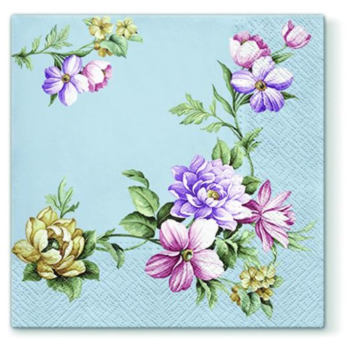 Decoupage Napkins Blue Garland - 1 pc