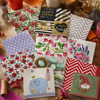 Glory Poinsettia Decoupage Napkins - 1 pc