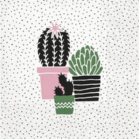 Decoupage Napkins Cactus on Dots rose - 1 pc