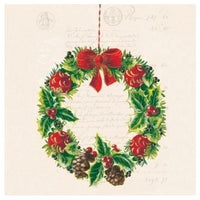 Decoupage Napkins Christmas Wreath - 1 pc