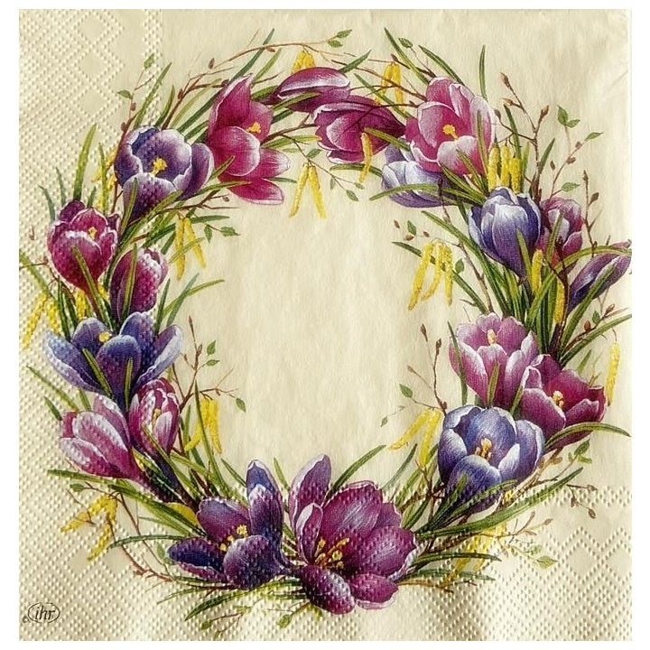 Decoupage Napkins, Crocuses, 1 pc