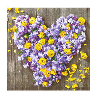 Decoupage Napkins, Flowers in a Heart Shape, 1 pc
