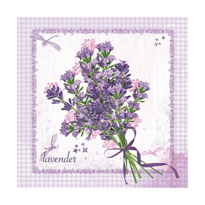 Decoupage Napkins - Lavender Bouquet - 1 pc