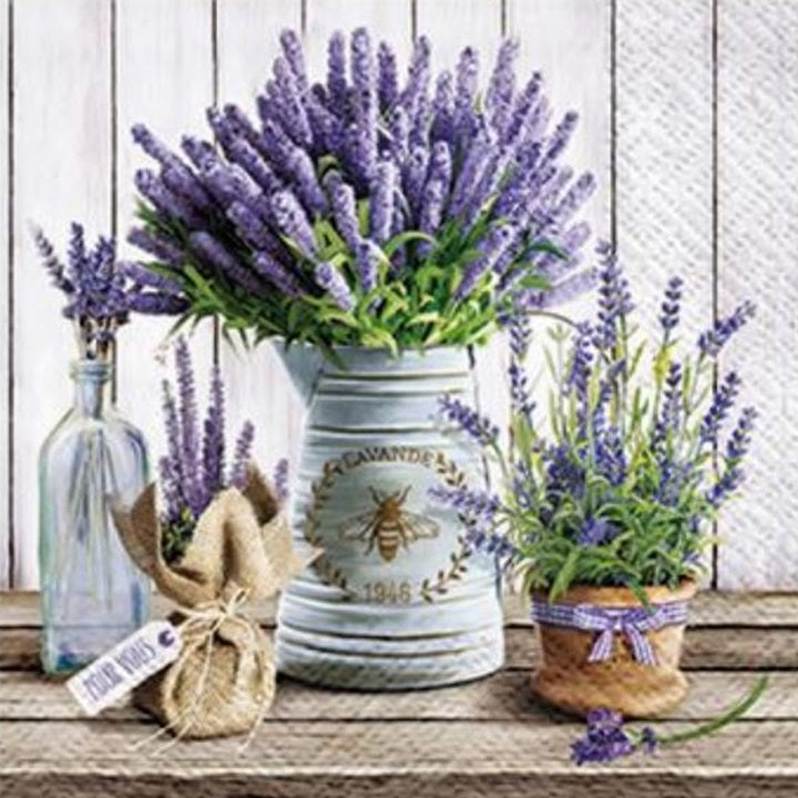 Decoupage Napkins Lavender in Bucket - 1 pc