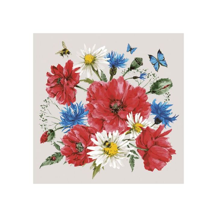 Decoupage Napkins - Mix of Wild Flowers - 1 pc