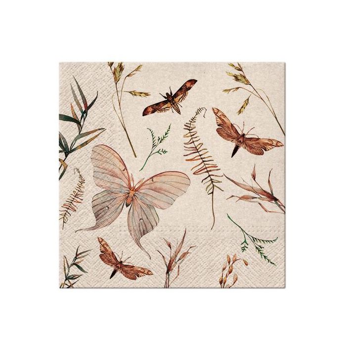 Decoupage Napkins - Moths - 1 pc