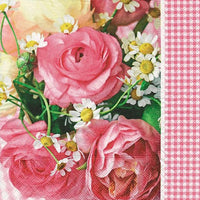 Decoupage Napkins Pink Ranunculus - 1 pc