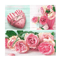 Decoupage Napkins - Rose Collage - 1 pc