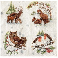 Decoupage Napkins Winter Animals - 1 pc