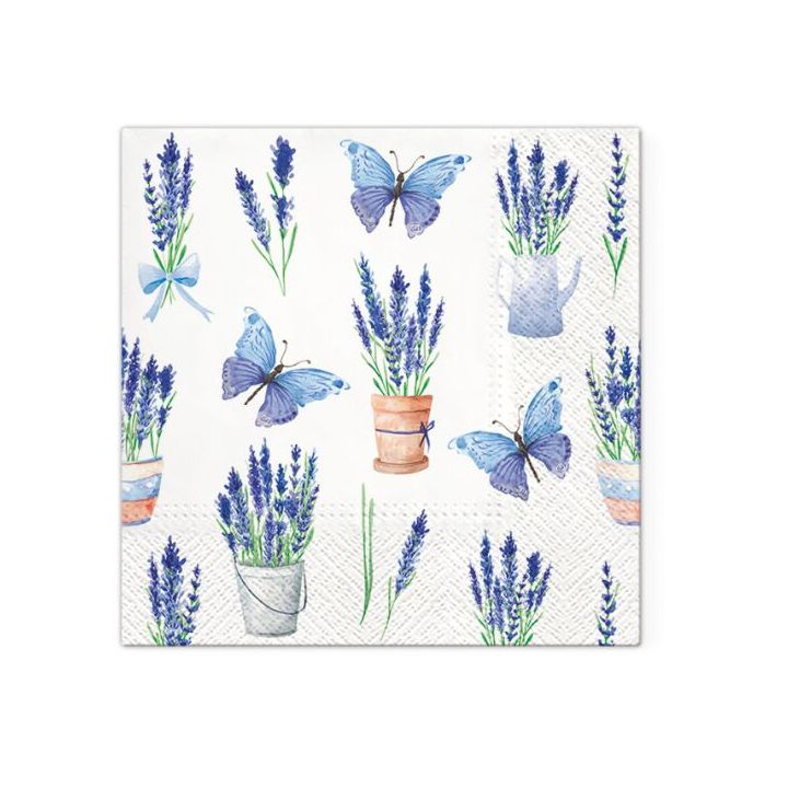 Декупажни салфетки - Lavender Butterflies  - 1бр. — изображение 1