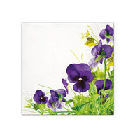 Декупажни салфетки - Pansies Frame  - 1бр. — изображение 1