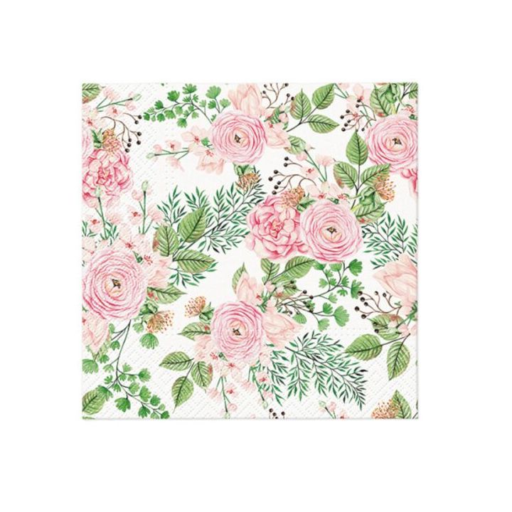 Декупажни салфетки - Rose hip flowers  - 1бр. — изображение 1