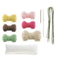 DIY Crochet Kit, Flower Pot with Pink Flowers