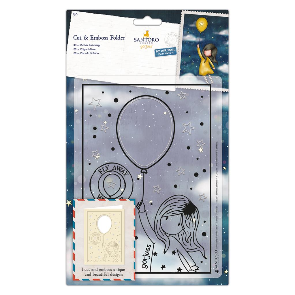 DOCRAFTS Santoro Gorjuss Embossing Folder Balloon 15 x 21 cm